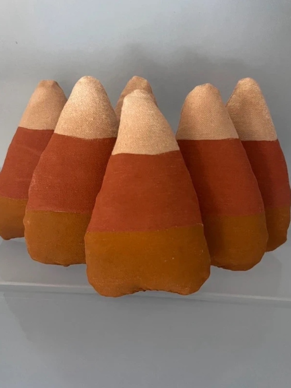 6 Primitive Country Candy Corn Fabric Decor